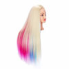 Picture of Hairingrid 26"-28" Mannequin Head Hair Styling Training Head Manikin Cosmetology Doll Head Synthetic Fiber Hair and Free Clamp Holder (Multicolor)