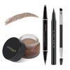 Picture of Eyebrow Pencil Makeup Kit, with Waterproof 2-IN-1 Microblading Eyebrow Pen, Eyebrow Pomade, Eyeliner and Dual-ended Eyebrow Brush, Brow Pencil Kit for Natural Eyebrows - Ash Brown