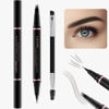 Picture of Eyebrow Pencil Makeup Kit, with Waterproof 2-IN-1 Microblading Eyebrow Pen, Eyebrow Pomade, Eyeliner and Dual-ended Eyebrow Brush, Brow Pencil Kit for Natural Eyebrows - Medium Brown