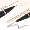 Picture of Eyebrow Pencil Makeup Kit, with Waterproof 2-IN-1 Microblading Eyebrow Pen, Eyebrow Pomade, Eyeliner and Dual-ended Eyebrow Brush, Brow Pencil Kit for Natural Eyebrows - Medium Brown