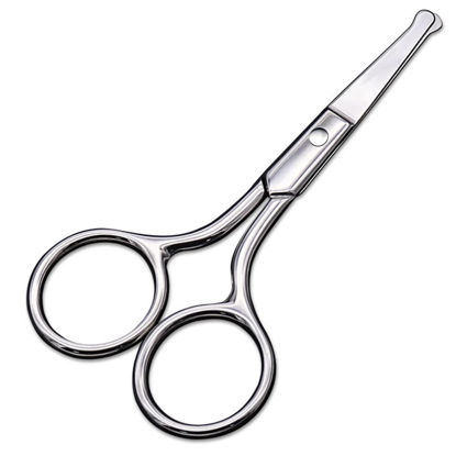 Picture of Small Scissors, Eyebrow Scissors, Nose Hair Scissors Round Tip Design, Will Not Hurt the Nasal Cavity. Professional Grooming Scissors for Hair, Eyelashes, Nose, Eyebrow Trimming, Mustache. - AsonTao