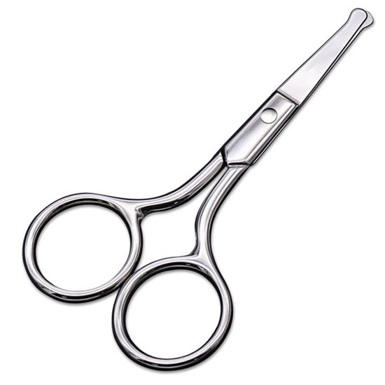 Picture of Small Scissors, Eyebrow Scissors, Nose Hair Scissors Round Tip Design, Will Not Hurt the Nasal Cavity. Professional Grooming Scissors for Hair, Eyelashes, Nose, Eyebrow Trimming, Mustache. - AsonTao