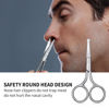 Picture of Small Scissors, Eyebrow Scissors, Nose Hair Scissors Round Tip Design, Will Not Hurt the Nasal Cavity. Professional Grooming Scissors for Hair, Eyelashes, Nose, Eyebrow Trimming, Mustache. - AsonTao