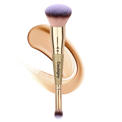 Picture of Daubigny Makeup Brushes Dual-ended Foundation Brush Concealer Brush Perfect for Any Look Premium Luxe Hair Rounded Taperd Flawless Brush Ideal for Liquid, Cream, Powder,Blending, Buffing,Concealer