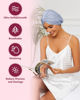 Picture of HFRHTGY Adjustable Silk Satin Hair Bonnet for Sleeping, Double Layer Hair Wrap Sleep Cap Turban for Women Men, Curly Straight Long Large Braid Unisex (Slate Blue 112)