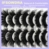Picture of IFSOWDRA Mink Lashes Wispy 20mm 3D Volume Full Dramatic Faux Mink D Curl Strip Lashes That Look Like Extensions Long Eye Lashes Pack 25 mm Cat Eye False Eyelashes Natural Look