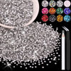 Picture of 5000PCS 3mm Resin Rhinestones in Bulk (Clear), Bedazzling Flatback Crystals for Crafts DIY Nail Decoration, Gems Charms for Tumbler Shoes Clothing Fabric with Pickup Pen and Tweezers