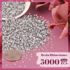 Picture of 5000PCS 3mm Resin Rhinestones in Bulk (Clear), Bedazzling Flatback Crystals for Crafts DIY Nail Decoration, Gems Charms for Tumbler Shoes Clothing Fabric with Pickup Pen and Tweezers