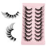 Picture of Cat Eye Lashes Wispy False Eyelashes Yasnai Volume Thick Lashes Strips Lashes Fake Lashes Natural Eyelashes 9 Pairs Pack