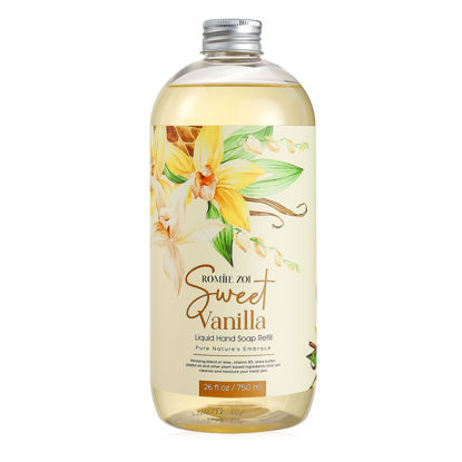 Picture of ROMIIE ZOI Liquid Hand Soap Refill, Sweet Vanilla, Gentle & Moisturizing Formula, 750 ML/ 26 FL OZ