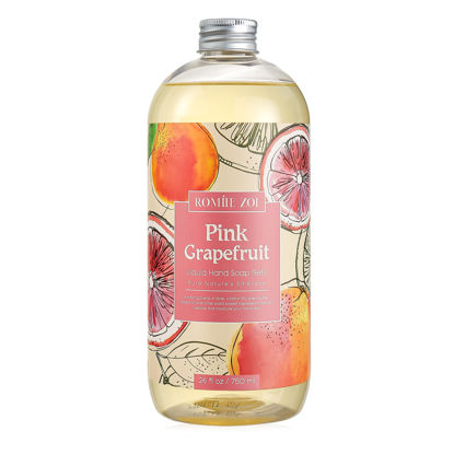 Picture of ROMIIE ZOI Liquid Hand Soap Refill, Pink Grapefruit, Gentle & Moisturizing Formula, 750 ML/ 26 FL OZ