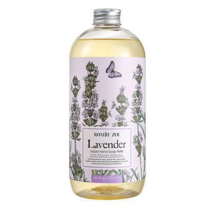 Picture of ROMIIE ZOI Liquid Hand Soap Refill, Lavender, Gentle & Moisturizing Formula, 750 ML/ 26 FL OZ