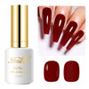 Picture of Imtiti Gel Nail Polish, 0.5 Fl Oz Dark Maroon Red Gel Polish Soak Off LED U V Nail Gel Polish Burgundy Gel Nail Polish DIY Nail Art Starter Manicure Salon Gel Nail Kit Women Girls