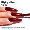 Picture of Imtiti Gel Nail Polish, 0.5 Fl Oz Dark Maroon Red Gel Polish Soak Off LED U V Nail Gel Polish Burgundy Gel Nail Polish DIY Nail Art Starter Manicure Salon Gel Nail Kit Women Girls