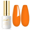 Picture of Imtiti Neon Gel Nail Polish, 0.5 Fl Oz Neon Orange Gel Polish Soak Off LED U V Nail Gel Polish Spring Summer Gel Nail Polish DIY Nail Art Starter Manicure Salon Gel Nail Kit for Women Girls