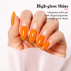 Picture of Imtiti Neon Gel Nail Polish, 0.5 Fl Oz Neon Orange Gel Polish Soak Off LED U V Nail Gel Polish Spring Summer Gel Nail Polish DIY Nail Art Starter Manicure Salon Gel Nail Kit for Women Girls
