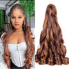 Picture of Braiding Hair Extensions,#P33/30 Bouncy Synthetic French Curl Braiding Hair Extensions 75g/pack French Curly Crochet Hair Extensions 24Inch (8Pack,P33/30)