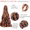 Picture of Braiding Hair Extensions,#P33/30 Bouncy Synthetic French Curl Braiding Hair Extensions 75g/pack French Curly Crochet Hair Extensions 24Inch (8Pack,P33/30)