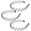 Picture of KELUBATU 3pcs Hair Bands for Men Metal Fashion Hair Bands Unisex Black Hair Bands Spring Non-Slip Headbands for Sports and Daily Wear
