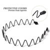Picture of KELUBATU 3pcs Hair Bands for Men Metal Fashion Hair Bands Unisex Black Hair Bands Spring Non-Slip Headbands for Sports and Daily Wear