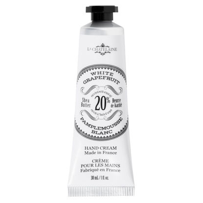 Picture of La Chatelaine 20% Shea Butter Hand Cream Travel Size, Organic Argan Oil, Moisturizing, Nourishing, Repairing, Extra-Rich Hand Lotion, Made in France, Paraben Free, 1 oz / 30ml (White Grapefruit)