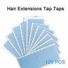 Picture of SUYYA 120 Pieces Hair Extension Tape Tabs Double Sided Extension Tapes for Replacement 4cm x0.8cm (Blue 120 Pieces)