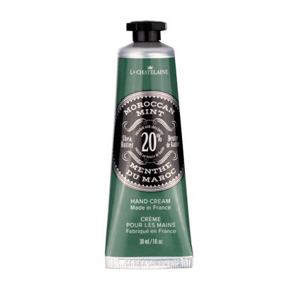 Picture of La Chatelaine 20% Shea Butter Hand Cream Travel Size, Men, Unisex, Moisturizing, Nourishing, Extra-Rich Hand Lotion, Made in France, 1 oz / 30ml (Moroccan Mint)