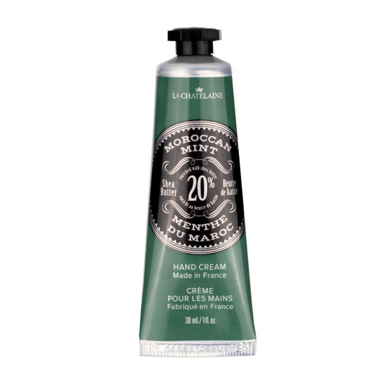 Picture of La Chatelaine 20% Shea Butter Hand Cream Travel Size, Men, Unisex, Moisturizing, Nourishing, Extra-Rich Hand Lotion, Made in France, 1 oz / 30ml (Moroccan Mint)