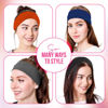 Picture of Styla Hair Headbands for Women Stretch Fashion Headbands 10 Pack Non-Slip Head Wraps Great for Spa, Sports, Yoga, Pilates, Running, Gym Headband, Workouts - Dark