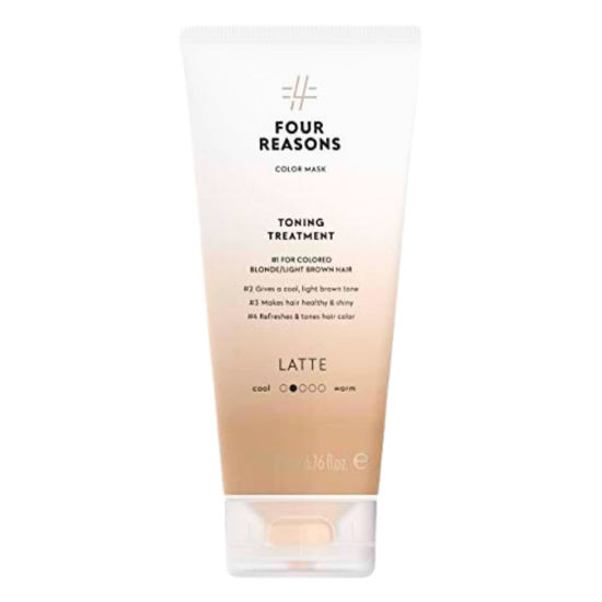 Picture of FOUR REASONS Color Mask - Latte - (27 Colors) Toning Treatment, Color Depositing Conditioner, Tone & Enhance Color-Treated Hair - Semi Permanent Hair Dye, Vegan and Cruelty-Free, 6.76 fl oz