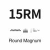 Picture of STIGMA #12(15RM) Standard Disposable Tattoo Needle Cartridges with Membrane Safety Cartridges for Tattoo Artists Curved/Round Magnum Shader Soft Edge 20Pcs Standard Pack EN05-20-1215RM