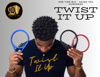 Picture of Twist It Up Comb (Imperial Blue) - Alternative to Hair Sponges for Black Men's Curls, Tennis Racket Style Hair Twisting Comb