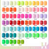 Picture of GAOY 42 Pcs Gel Nail Polish Kit, Red Green Blue Orange Neon Colors All Seasons Gel Nail Polish Set with Glossy & Matte Top Coat and Base Coat for Nail Art DIY at Home