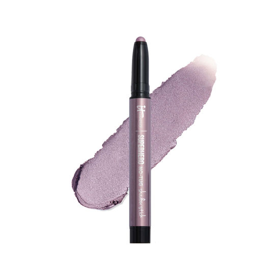 Picture of IT Cosmetics Superhero No-Tug Waterproof Eyeshadow Stick, Epic Amethyst - Lavender Pearl - Longwear, Blendable Cream Eyeshadow with Built-In Primer - Suitable for Sensitive Eyes - 0.05 oz