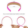 Picture of Wecoe 10pcs Satin Hairband, 1.3 Inch Wide Headbands for Women and Girls, Non Slip Fashion Hair Accessories, Diy Holiday Hair Accessories, Red White Pink Purple, 10 Count