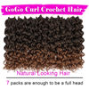 Picture of 7 Packs GoGo Curl Crochet Hair 14 Inch Short Curly Crochet Hair for Women Beach Curl Water Wave Deep Twist Crochet Braids Synthetic Braiding Hair Extensions (14 Inch, T1B/30)