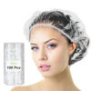 Picture of Aquior Shower Cap Disposable, 100 PCS Shower caps Large&Thick Waterproof Clear Plastic Elastic Hair Bath Caps For Women Kids Girls, Hotel and Hair Solon, Travel Spa, Home Use…