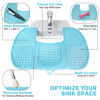 Picture of Sink Topper Foldable Sink Cover - Silicone Beauty Makeup Brush Cleaning Mat - Hot Tools Organizer - Bathroom Must Have Accessory for Extra Space & Storage Saver - Traveling - Large, Pacific Blue
