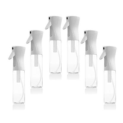 Picture of SEERESS Continuous Mist Spray Bottle 10oz/300ml/Clear, Hair Sprayer Water Bottle, Empty Spray Bottle with Ultra Fine Mist for Hair Styling, Plants, Cleaning, Misting & Skin Care, BPA Free?Pack of 6