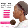 Picture of LAB HAIRS Wig Cap with Grip Band for Keeping Wigs in Place, More Full Cap-wide Transparent Lace for Lace Front Wigs - Brown/Black/Nude Non Slip Cap Make Your Wig Be Glueless (Brown-M)