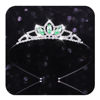 Picture of Kilshye Princess Silver Tiara and Crown Pink Crystal Tiaras Pageant Crowns Rhinestone Birthday Headdress for Women (Green)