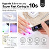Picture of SAVILAND Black U V Light for Gel X Nails: Handheld 12W 8X Speed Flash Curing Nail Lamp with Dual Timer & Touch Screen & LCD Display Screen Portable 400 mAh LED Nail Dryer for Gel Polish Nail Art Home
