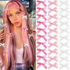Picture of SAWINDA 30PCS Pink Mini Hair Bows Small Bowknot Ribbon Barrettes Cute White Bow Clips for Girls Teens Metal Alligator Clips Kawaii Hair Clips Accessories for Thick Thin Hair