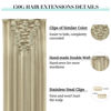 Picture of DOORES Clip in Hair Extensions Real Human Hair, Ash Blonde Highlighted Platinum Blonde 150g 9pcs 18 Inch, Hair Extensions Real Human Hair Clip ins Extensions Human Hair Natural Straight Thick