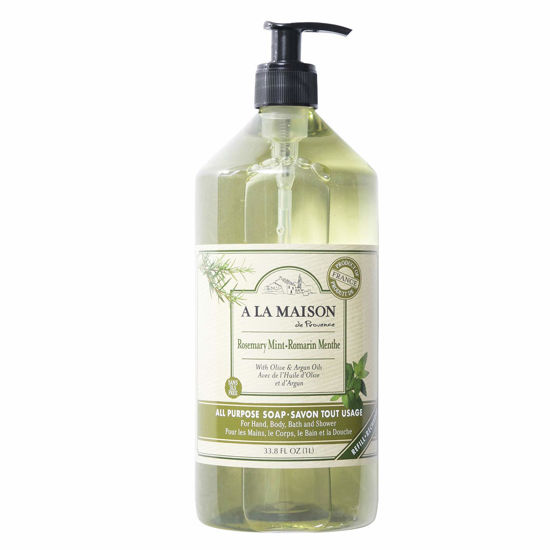 Picture of A LA MAISON French Liquid Hand Soap, Rosemary Mint - Natural Hand Wash Made with Essential Oils - Biodegradable, Plant-Based, Vegan, Cruelty-Free, Alcohol & Paraben Free (33.8 oz, 1 Pack)