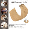 Picture of Honsoo Hair Extensions Real Human Hair Clip Ins 15in 7pcs 70g Double Weft Straight Remy Human Hair For Short Hair