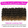 Picture of 7 Packs GoGo Curl Crochet Hair 10 Inch Short Curly Crochet Hair for Women Beach Curl Water Wave Deep Twist Crochet Braids Synthetic Braiding Hair Extensions (10 Inch, T1B/27)