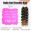 Picture of 7 Packs GoGo Curl Crochet Hair 10 Inch Short Curly Crochet Hair for Women Beach Curl Water Wave Deep Twist Crochet Braids Synthetic Braiding Hair Extensions (10 Inch, T1B/27)