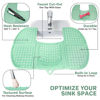 Picture of Sink Topper Foldable Sink Cover - Silicone Beauty Makeup Brush Cleaning Mat - Hot Tools Organizer - Bathroom Must Have Accessory for Extra Space & Storage Saver - Traveling - Large green