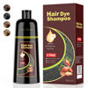 Picture of KAISASA Dark Brown Hair Dye Shampoo 3 in 1，Argan Natural Herbal Hair Color Shampoo Covers Gray Hair for Women and Men (16.9 fl.oz Dark Brown)